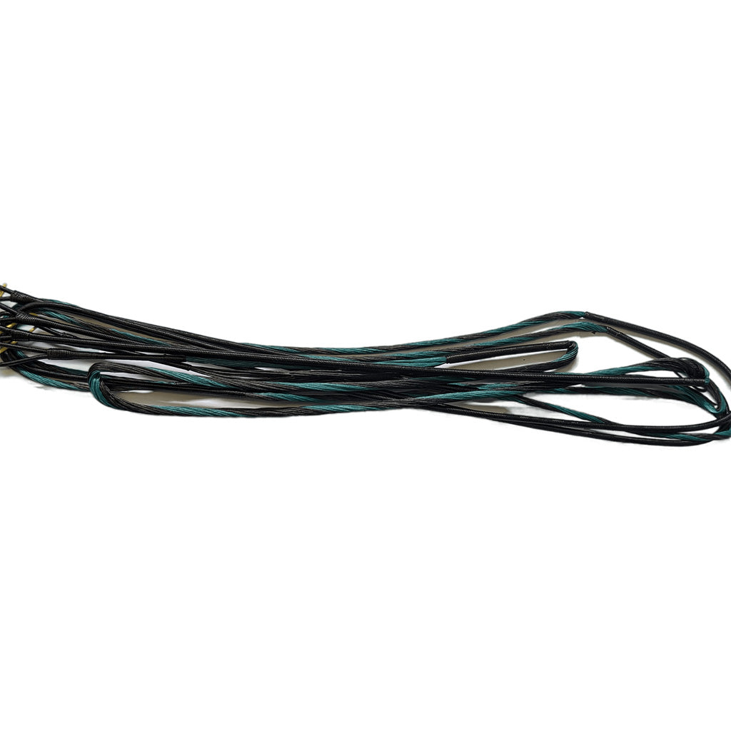 J and D Genesis Bow String and Cable Kit Black/Teal D97