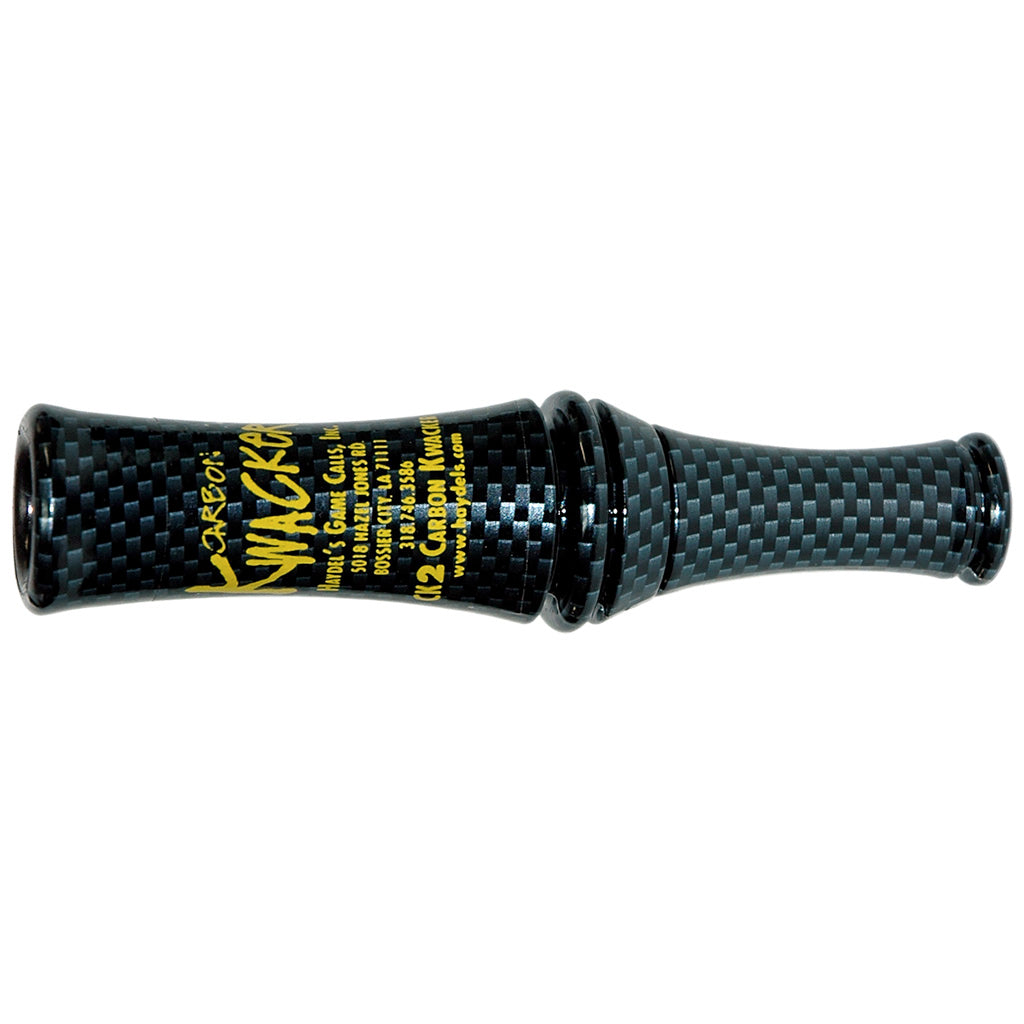 Haydels Carbon Kwacker 2-Reed Mallard Duck Call Carbon Finish