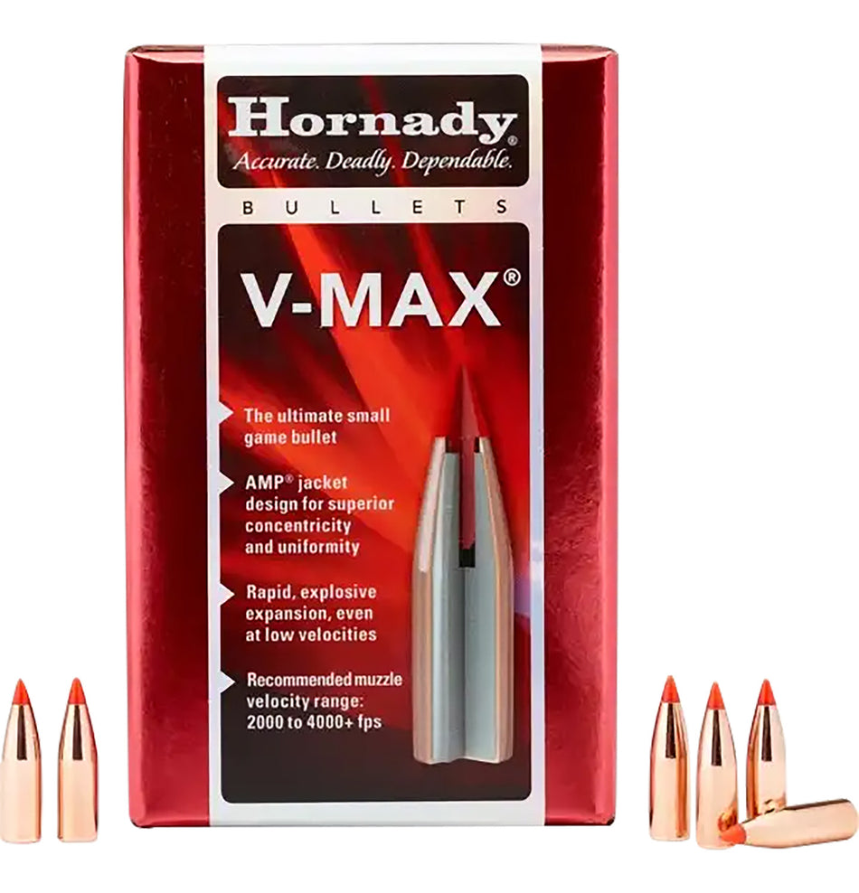 Hornady V-MAX 22 Caliber .224 35 Grain Polymer Tip Bullets 100 Count
