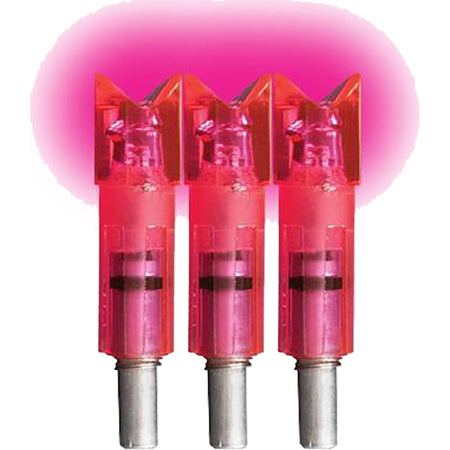 Lumenok Lighted Crossbow Nocks Pink Moon Gold Tip 3 pk.