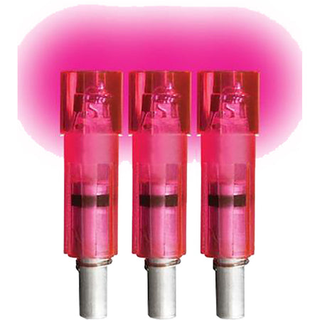 Lumenok Lighted Crossbow Nocks Pink Flat Excalibur 3 pk.