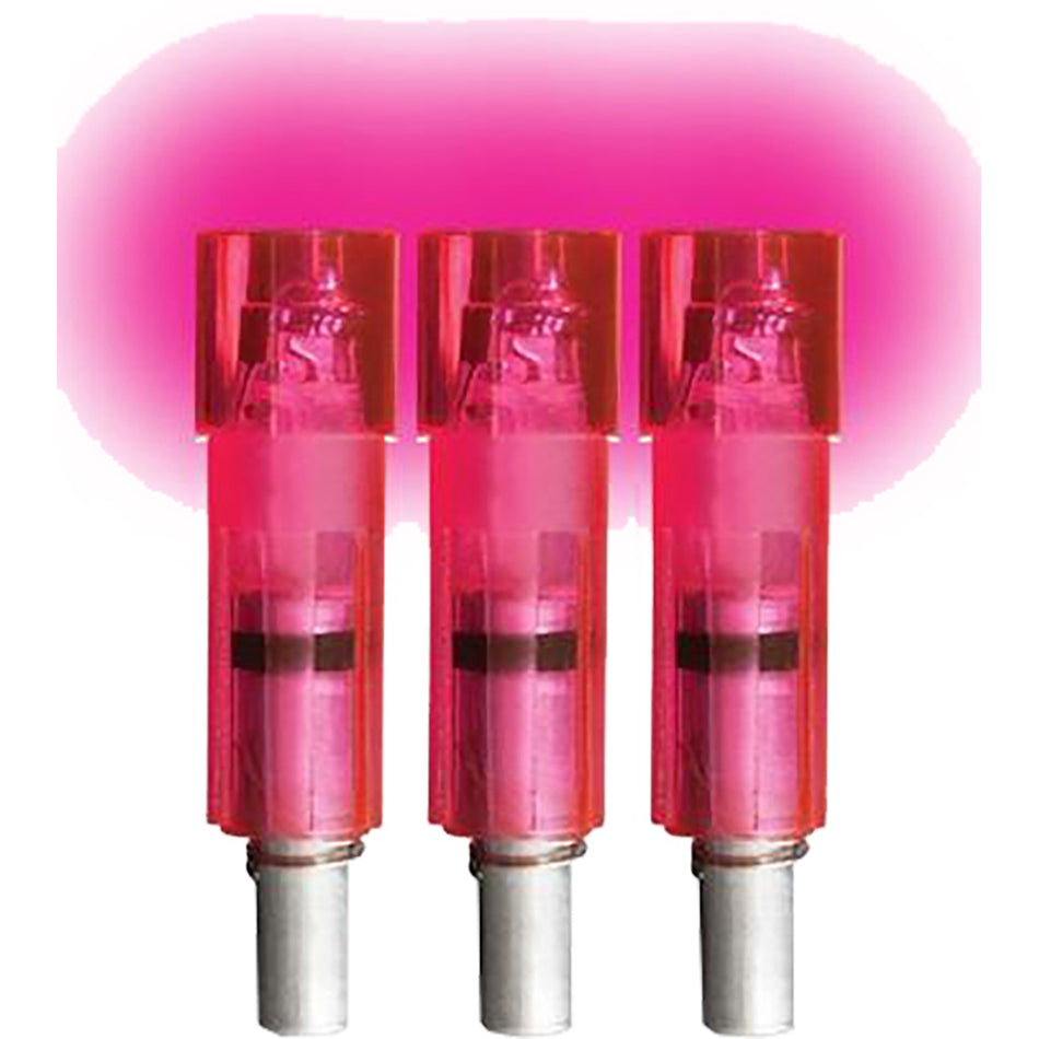 Lumenok Lighted Crossbow Nocks Pink Flat Excalibur 3 pk.