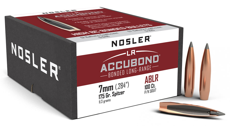 Nosler AccuBond Long Range 7mm 175gr Polymer Tip Hunting Bullets 100/Box