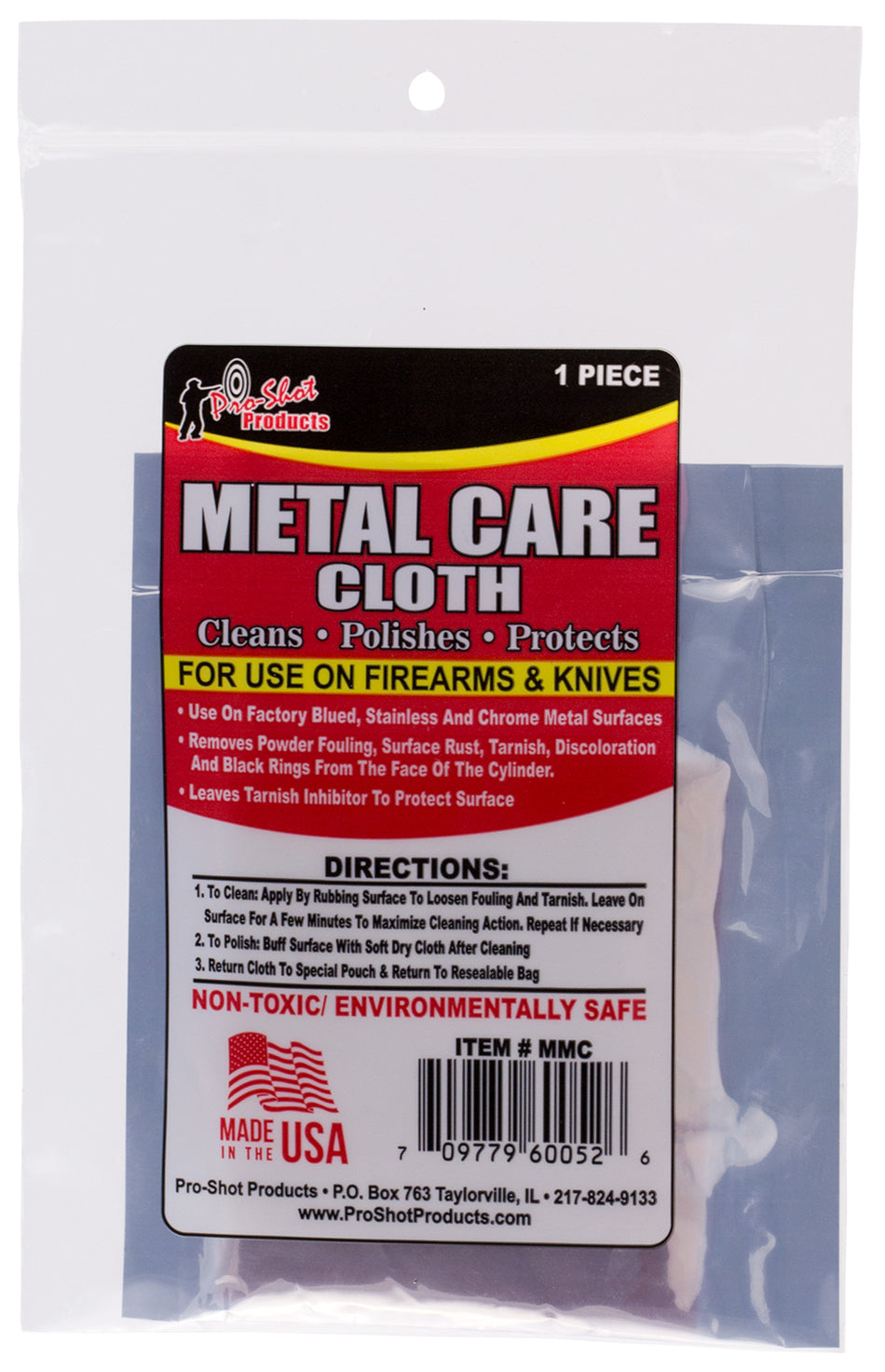 Pro-Shot MMC Metal Care Cleaning Cloth for Firearms 9.80"x9.80"