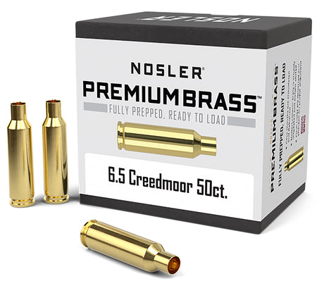 Nosler Premium Unprimed Rifle Brass 6.5 Creedmoor 50 Per Box