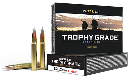 Nosler Trophy Grade 9.3x62mm Mauser 250 gr PolyTip ammo
