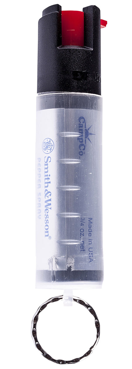 S&W 1251 Keychain Pepper Spray 0.75 oz OC 10 ft Range Clear with Keycap