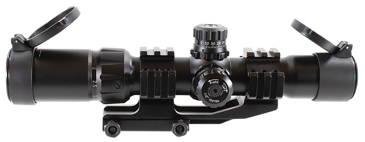 Aim Sports JTHR1 Recon CQB Black Anodized 1.5-4x30mm 30mm Tube Tri-Illuminated Reticle