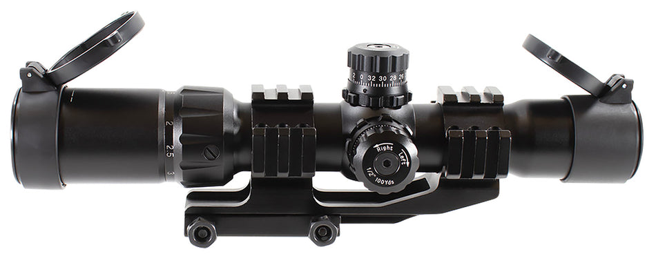 Aim Sports JTHR1 Recon CQB Black Anodized 1.5-4x30mm 30mm Tube Tri-Illuminated Reticle