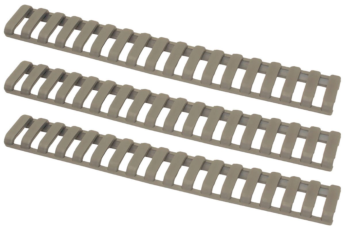 Ergo 1373DE Low-Pro Ladder Rail Covers 18 Slot Dark Earth Rubber 3 Pack