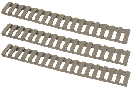 Ergo 1373DE Low-Pro Ladder Rail Covers 18 Slot Dark Earth Rubber 3 Pack