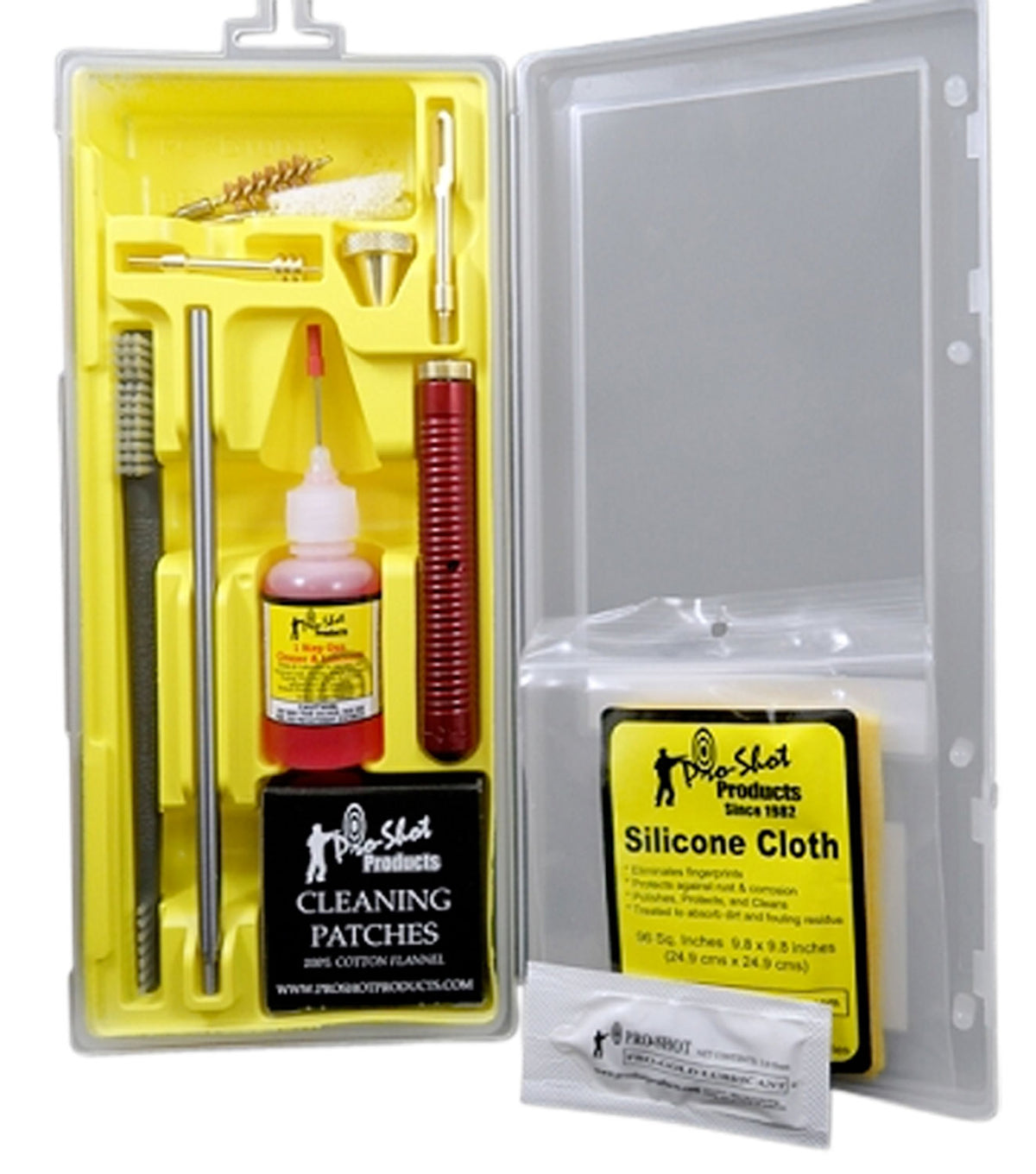 Pro-Shot P4010KIT Classic Box Cleaning Kit for .40/10mm Pistol with Yellow Plastic Case
