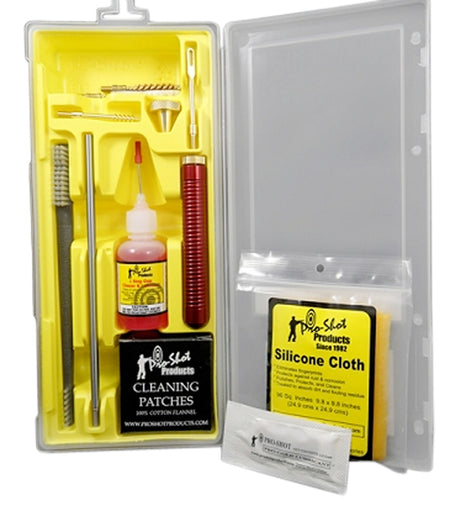 Pro-Shot P22KIT Classic Box Cleaning Kit for .22 Cal Pistol with Yellow Plastic Case