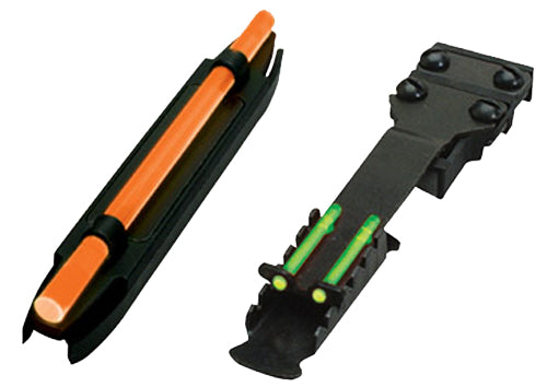 HiViz C4001 C-Series Wide Magnetic Turkey/Deer Shotgun Sight Set Orange Front and Green Rear Fiber Optic
