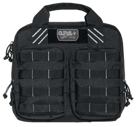 GPS Bags T1412PCB Tactical Double +2 Black 1000D Nylon Teflon Coated Pistol Case Holds 4 Handguns