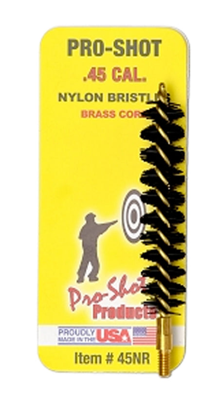 Pro-Shot 45NR .45 Cal Rifle Nylon Bore Brush #8-32 Thread Brass Core