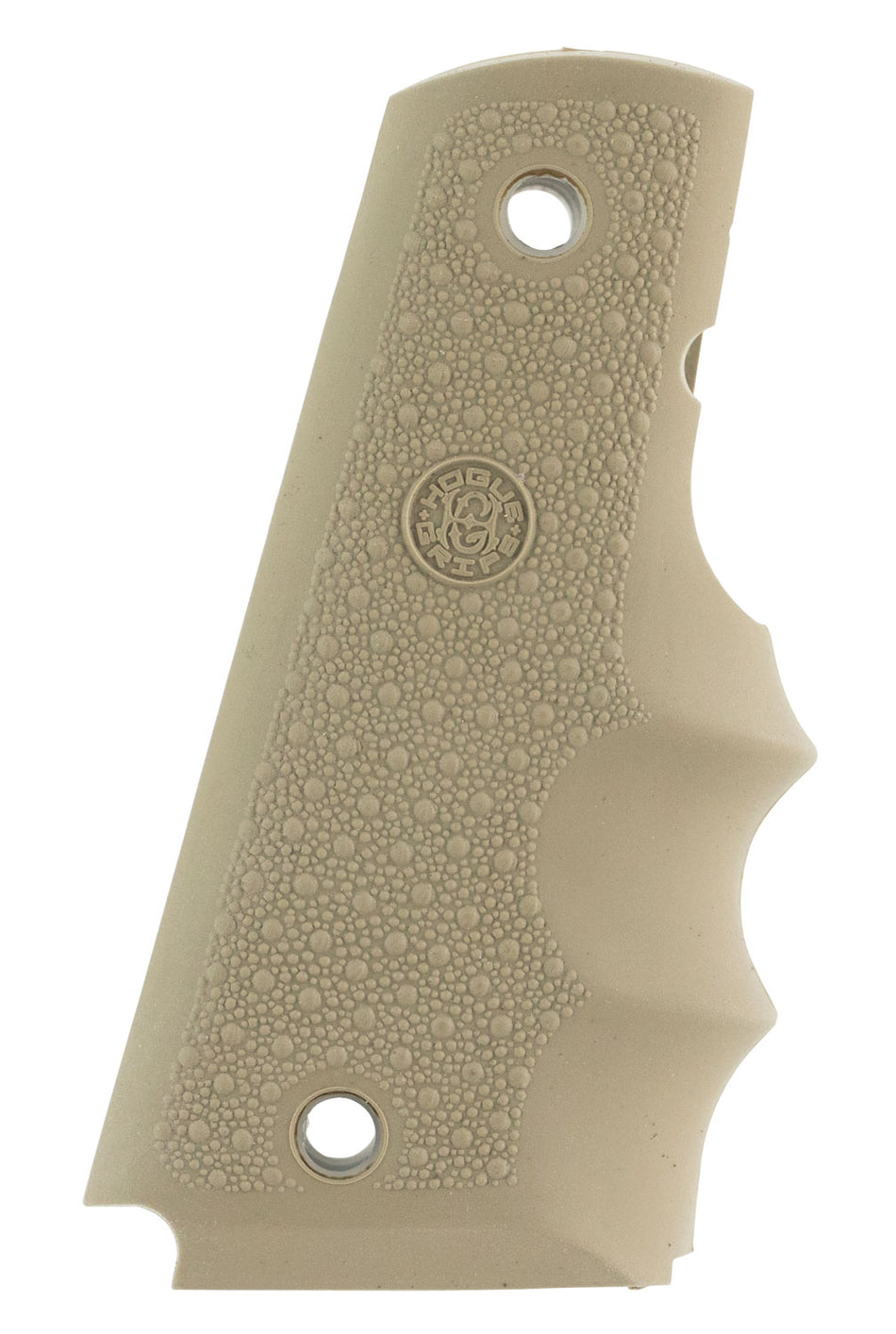 Hogue 45003 Desert Tan Cobblestone Rubber OverMolded Grip with Finger Grooves for 1911 Government