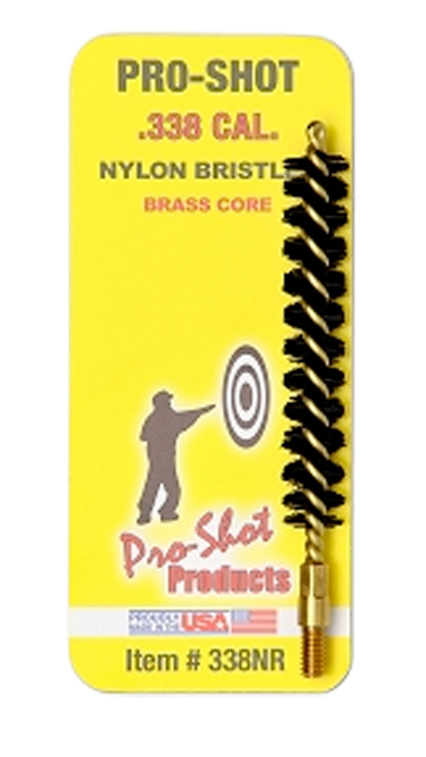 Pro-Shot 338NR .338 Cal Rifle Nylon Bore Brush #8-32 Thread Brass Core