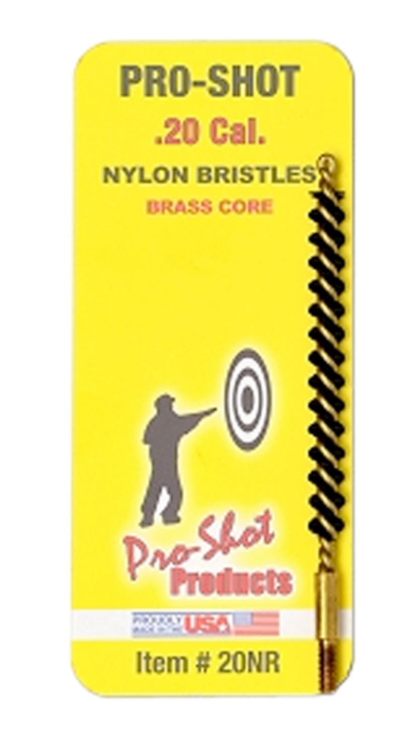 Pro-Shot 20NR .20 Cal Rifle Nylon Bore Brush #5-40 Thread Brass Core