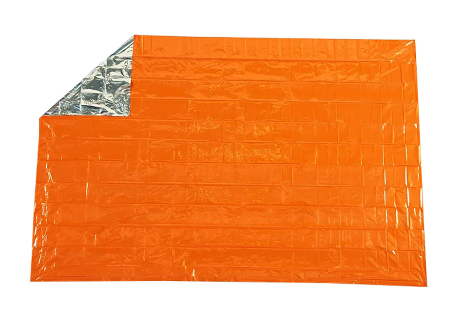 Survive Outdoors Longer SOL Survival Blanket Waterproof Orange Metalized Polyethylene Two Person