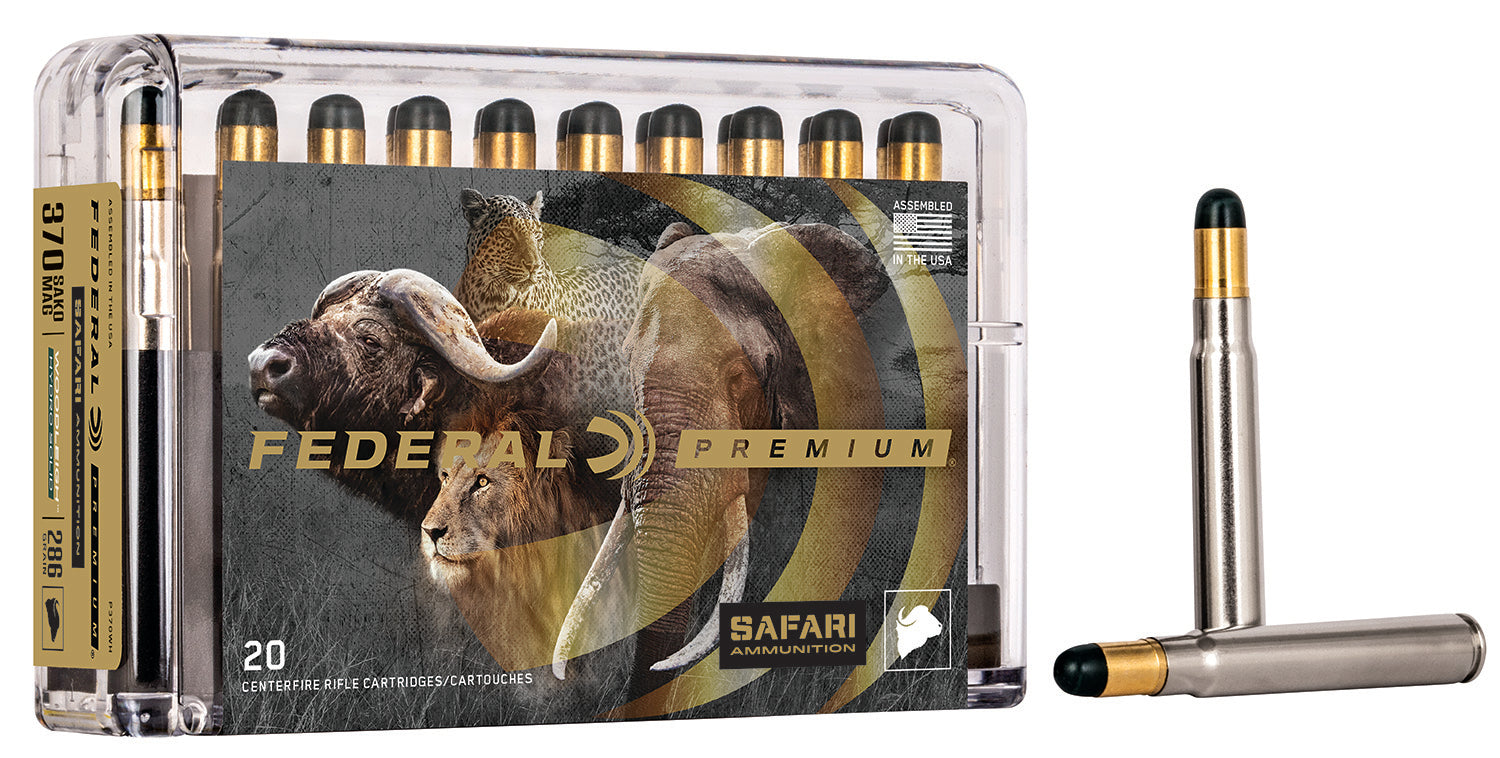 Federal P370WH Premium Safari Cape-Shok Woodleigh Hydro Solid  286 Grain .370 Sako Mag