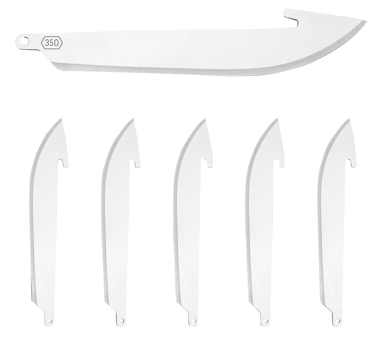 Outdoor Edge RR6 RazorLite Drop Point 3.50" 420J2 SS Replacement Blades – 6-Pack