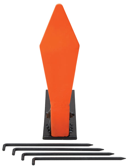 Champion Targets 44886 .22 LR Diamond Pop-Up Steel Rimfire Target with Ground Stakes, Orange