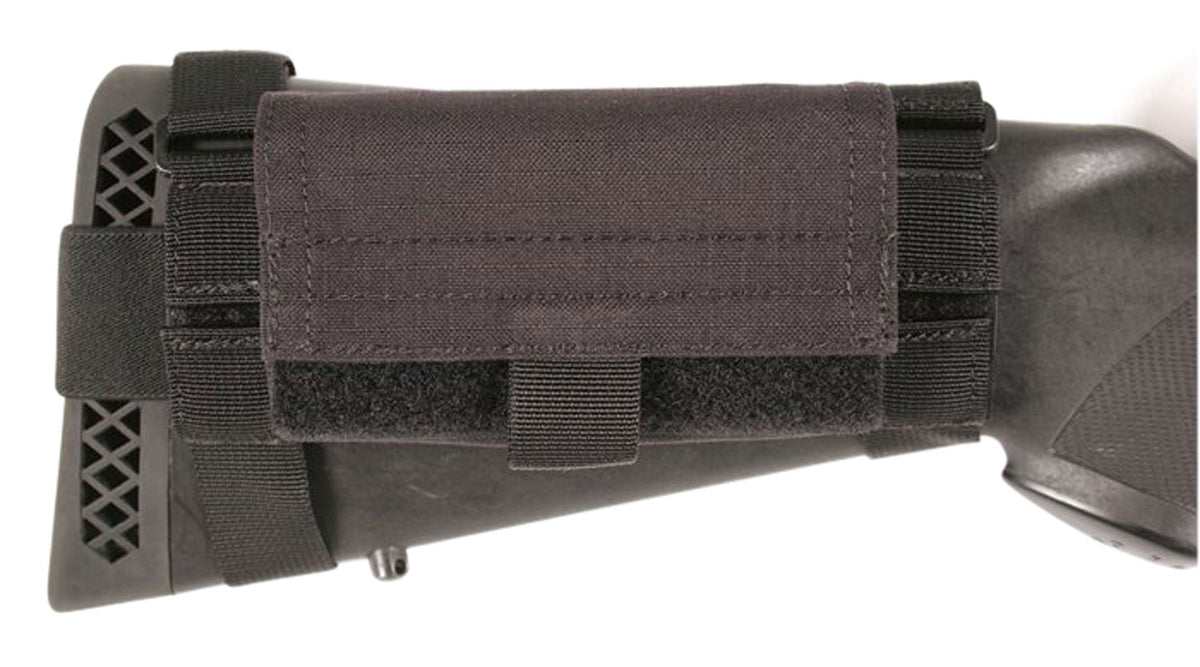 Blackhawk 52BS02BK Shotgun Buttstock Shell Pouch Black Nylon 5rd Ambidextrous