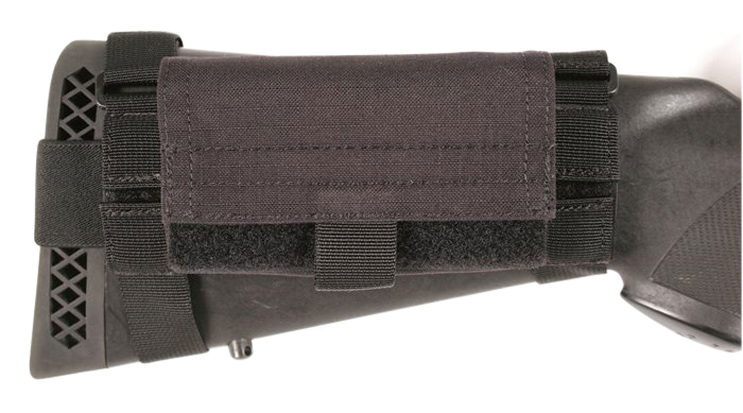 Blackhawk 52BS02BK Shotgun Buttstock Shell Pouch Black Nylon 5rd Ambidextrous