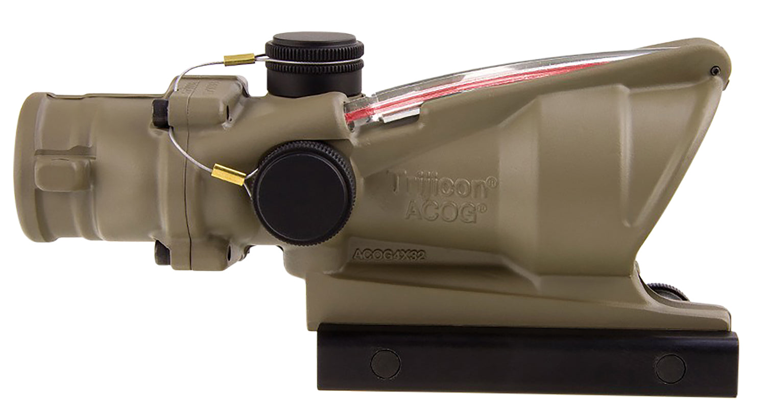 Trijicon ACOG 100310 4x32mm Fixed Riflescope Flat Dark Earth Illuminated Red Chevron .223/5.56 BDC Reticle