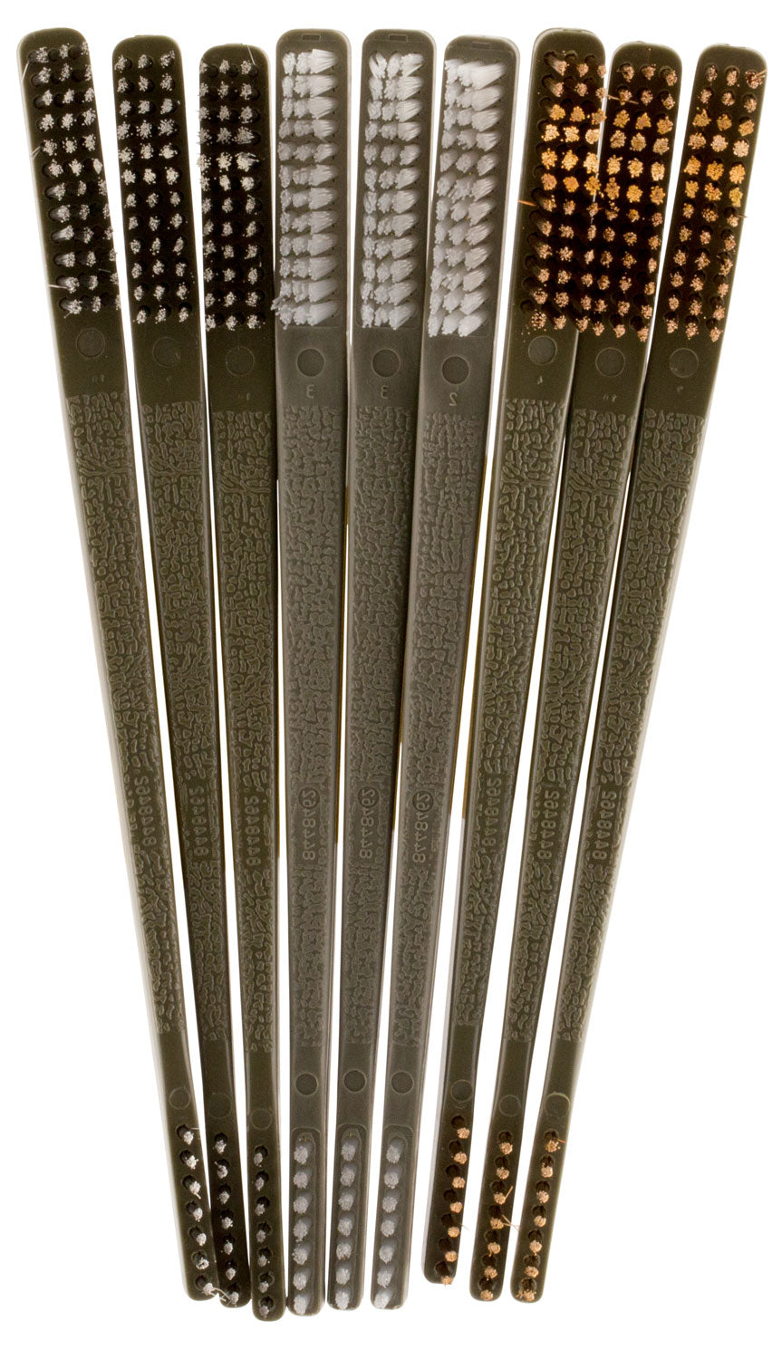 Otis FG316BP AP Brush Variety Pack 9 Piece Bronze Nylon Stainless Steel 10 Inch