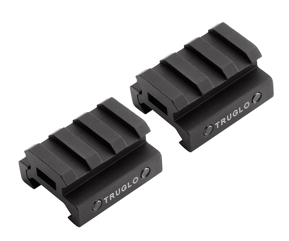 TruGlo TG8972B Picatinny Riser Mount Set Matte Black Anodized