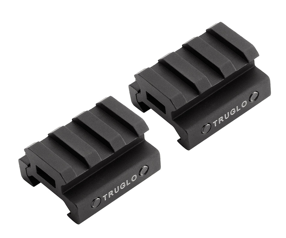 TruGlo TG8972B Picatinny Riser Mount Set Matte Black Anodized