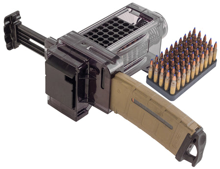 Caldwell 397488 AR-15 Magazine Charger Loader .223/5.56/300 BO/204 Ruger 50rd Smoke Polycarbonate