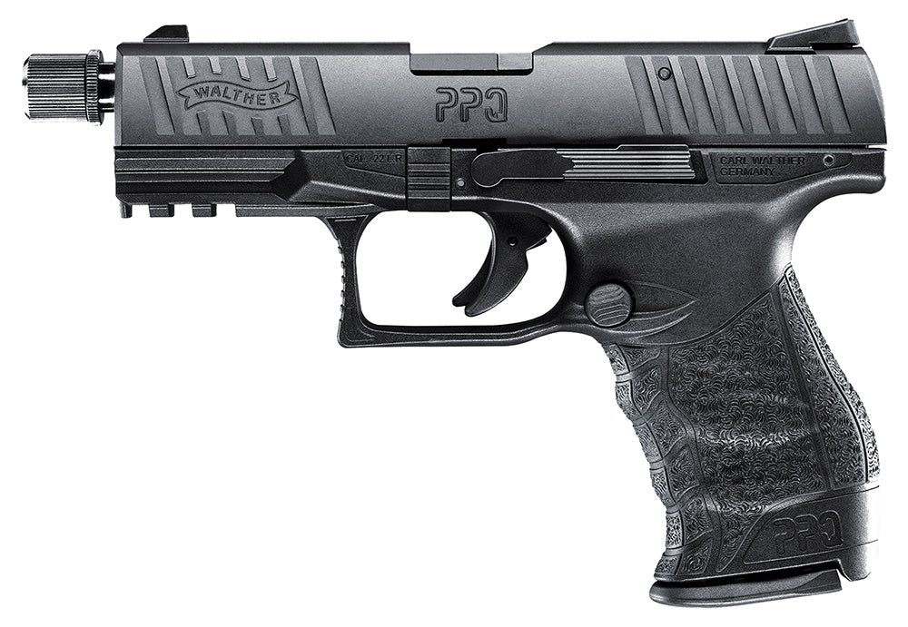 Walther Arms 5100301 PPQ M2 SD Tactical 22 LR 12+1 4" Threaded Black Steel Barrel, Matte Black Tenifer Aluminum/Serrated Slide, Black Polymer Frame w/Picatinny Rail, Black Polymer Grips