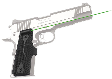 Crimson Trace LG-401 Lasergrips Green Laser for 1911/1911A1 Full-Size, Instinctive Activation, Black Polymer