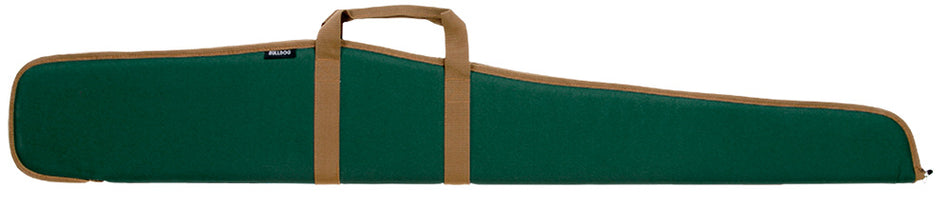 Bulldog BD111 Pit Bull Shotgun Case 52" Green and Camel Nylon Water-Resistant with Full-Length Zipper