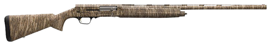 Browning 0118282005 A5 12 Gauge 26" Barrel 3.5" 4+1, Full Coverage Mossy Oak Bottomland, Textured Synthetic Stock With Closed Radius Pistol Grip