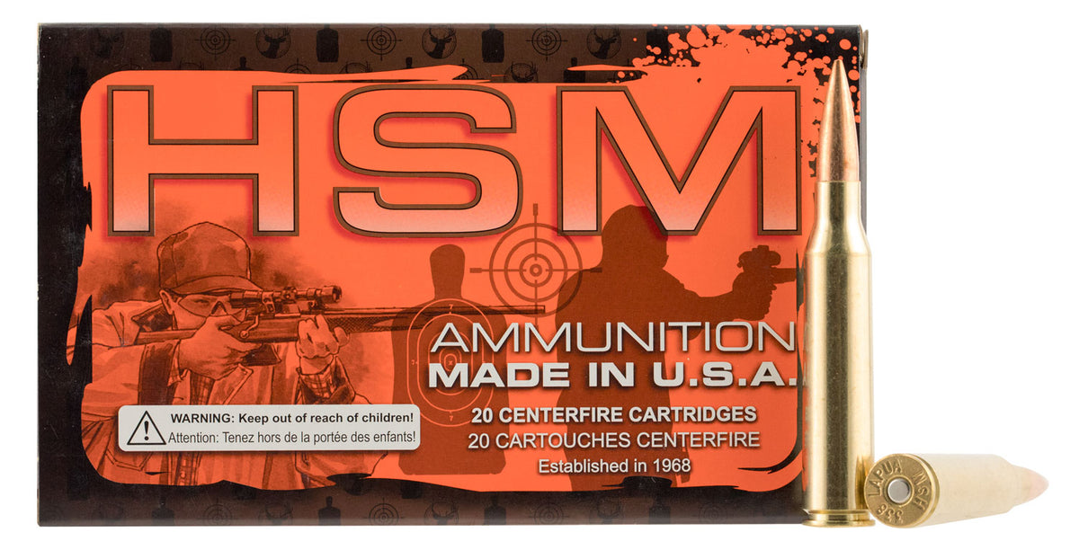 HSM Match .338 Lapua Magnum 300 gr BTHP ammo