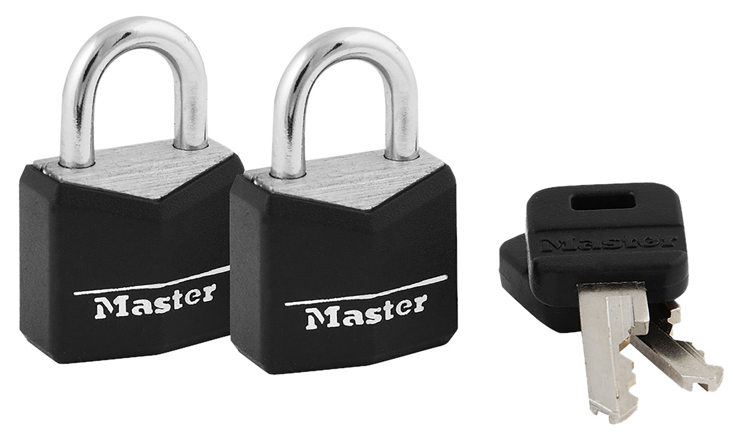 Master Lock 121T Vinyl-Covered Keyed Alike Padlocks Steel 2-Pack