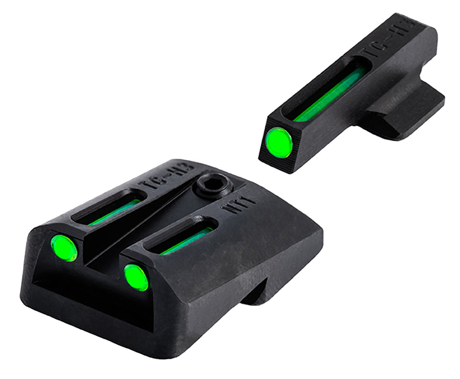 TruGlo TG131NT3 TFO Tritium Fiber Optic Front & Rear Sight Set 1911 Officer Green