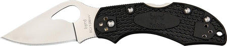 Spyderco BY10PBK2 Byrd Robin 2 Lightweight 2.43" Folding Drop Point Plain 8Cr13MoV SS Blade Black FRN Handle with Pocket Clip