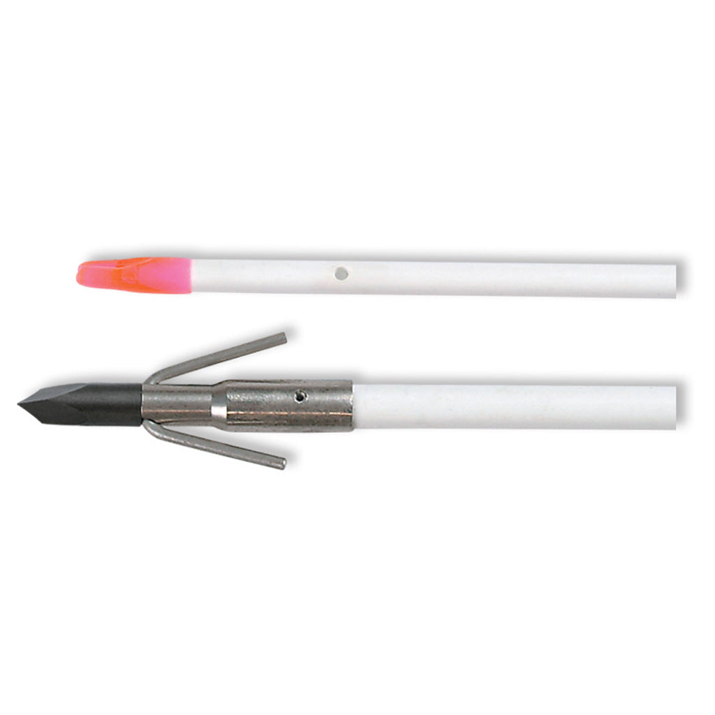 Muzzy Classic Fish Arrow White with Quick Release Gar Point Fiberglass