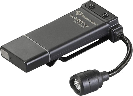Streamlight 61126 ClipMate USB Rechargeable Clip-On Light Black 70 Lumens White/Red LED