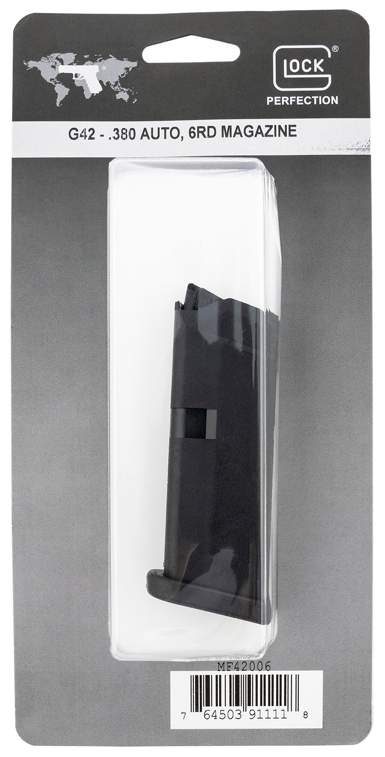 Glock MF42006 G42 6-Round .380 ACP Black Polymer Magazine