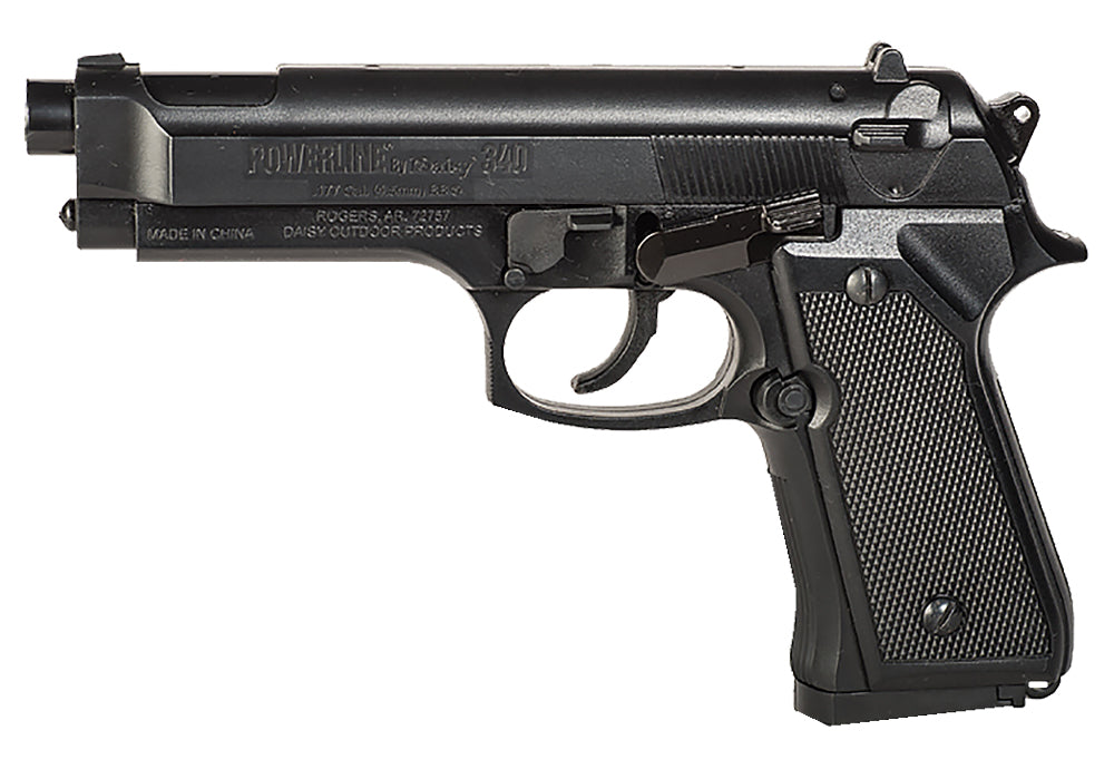 Daisy Powerline 340 Spring-Air BB Pistol .177 Cal 13-Shot Speedload Clip Black Polymer Grips