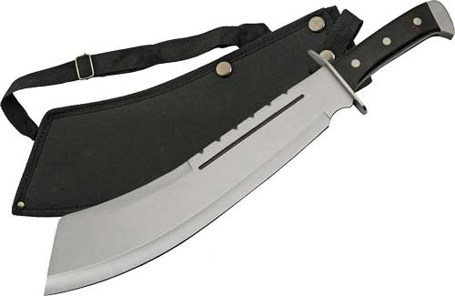 SZCO Rite Edge 13.5" Black Bully Machete Stainless Steel Blade with Sheath