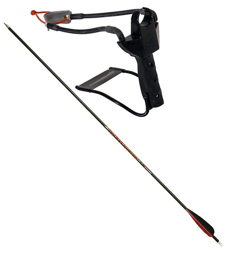Marksman 3075 Pocket Hunter Folding Slingshot Black Steel Frame with Molded Handle
