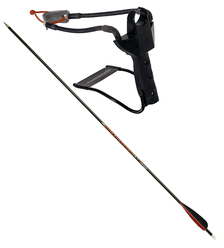 Marksman 3075 Pocket Hunter Folding Slingshot Black Steel Frame with Molded Handle