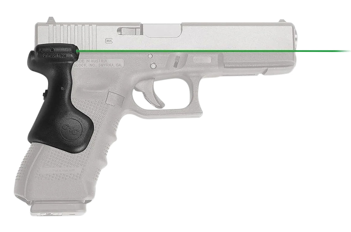 Crimson Trace 0167301 Lasergrips Green Laser for Glock Gen3/4/5 Full Size, Instinctive Activation, Black Polymer